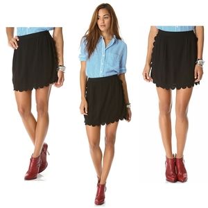 Club Monaco Alea Scalloped Edge Chic Mini Skirt